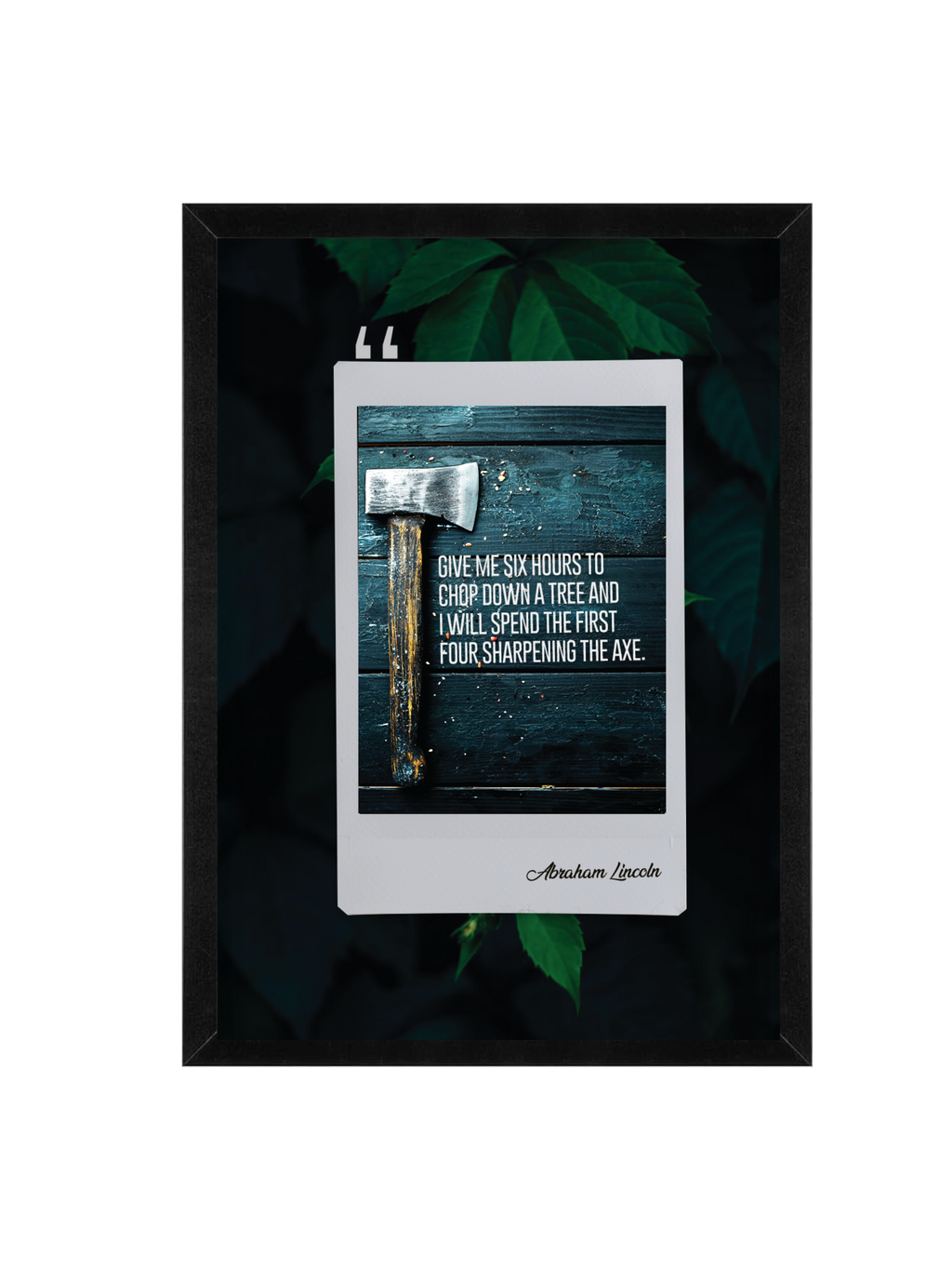 Abraham Lincoln Quote Wall Art | Timeless Wisdom Framed Matte Print 12x16