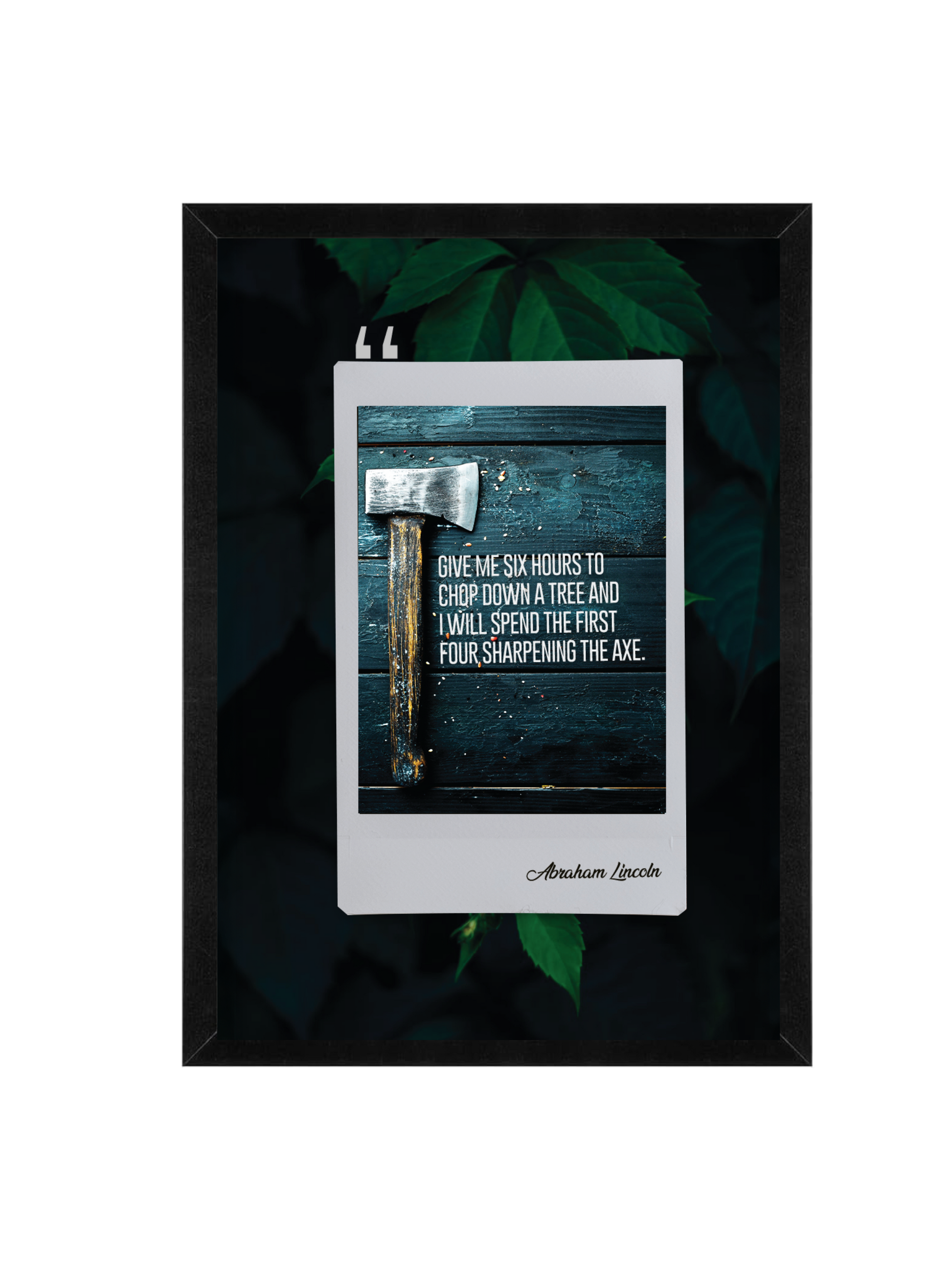 Abraham Lincoln Quote Wall Art | Timeless Wisdom Framed Matte Print 12x16