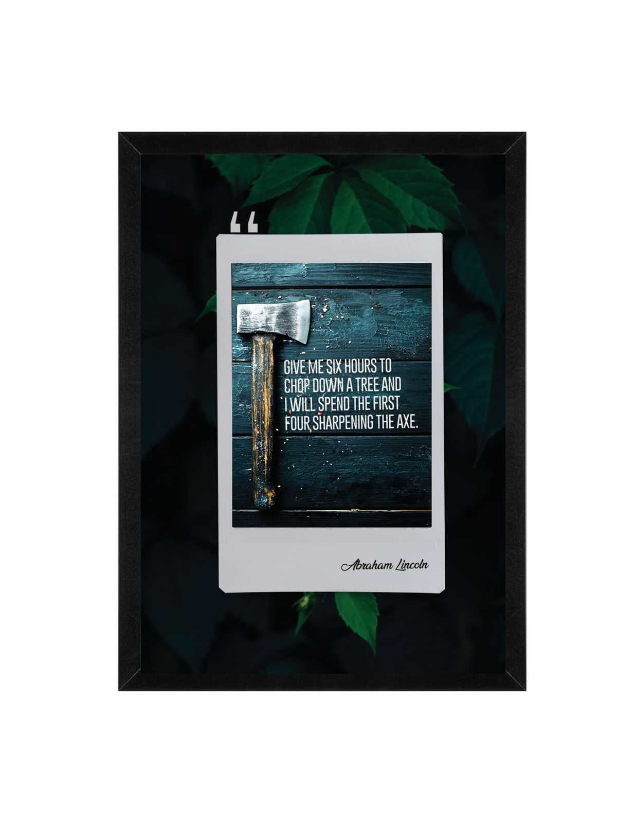 Abraham Lincoln Quote Wall Art | Timeless Wisdom Framed Matte Print 12x16