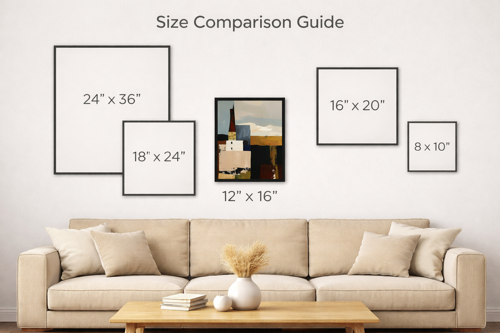 Abstract Geometric Framed Wall Art – 12 x 16