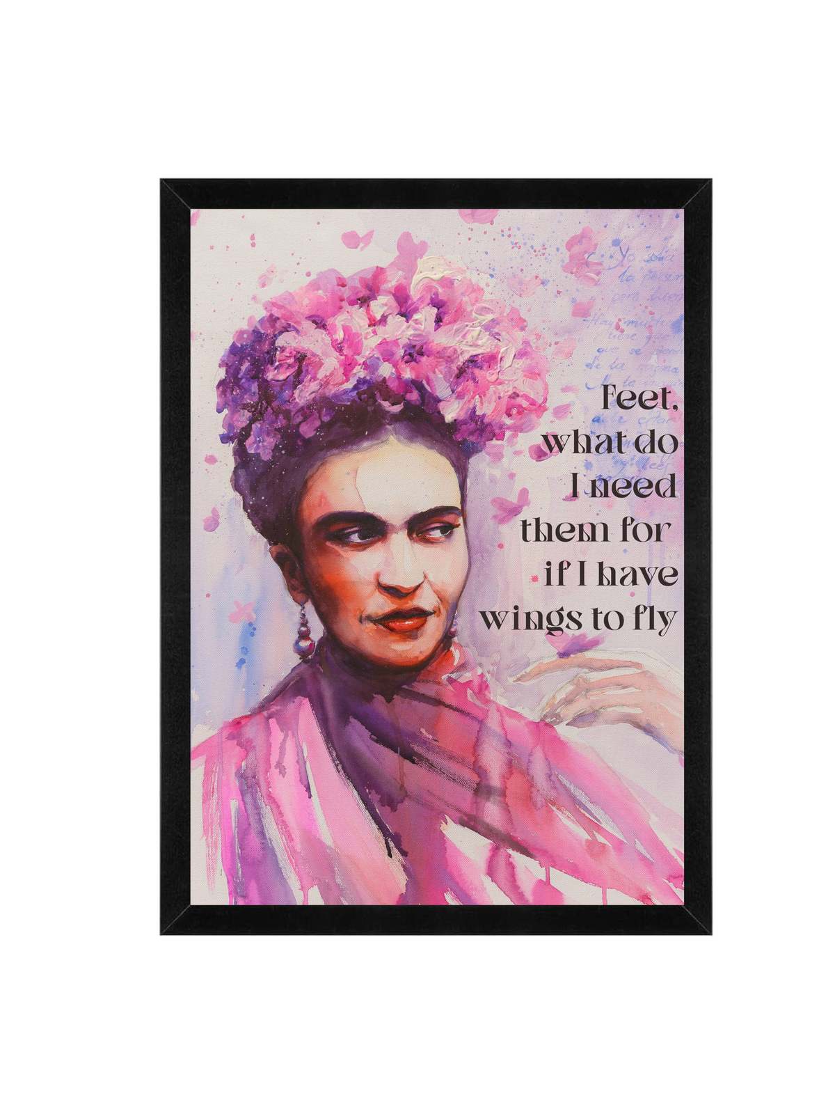 Frida Kahlo "Wings"  Wall Art Frame 12x16