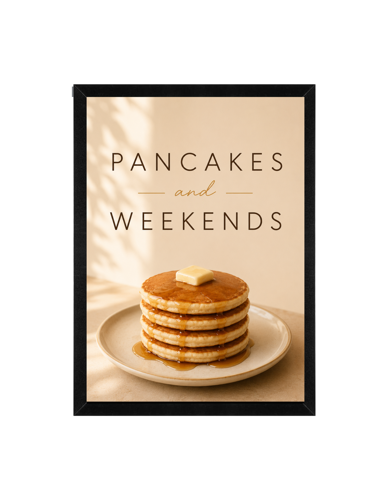 Pancakes and Weekends Wall Art Print 12 x 16