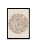 Abstract Circle Line Art Print | Minimalist Neutral Wall Art (12x16)