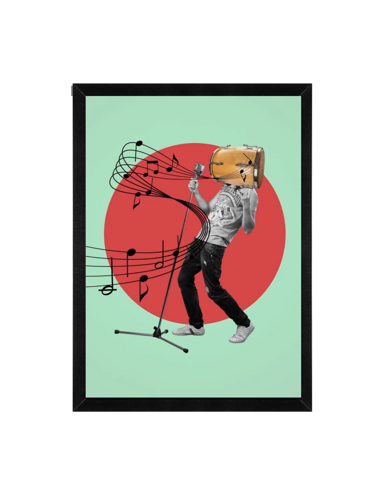 Abstract Music Wall Art | Contemporary Music Collage Print