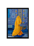 Indian Street Photography Wall Art | Yellow Sari Fine Art Print