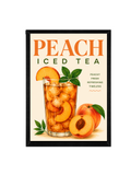 Peach Iced Tea Framed Wall Art | Modern Drinks Print 30 × 40 cm