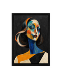Colourful Abstract Portrait Wall Art | Modern Art Print (12x16)