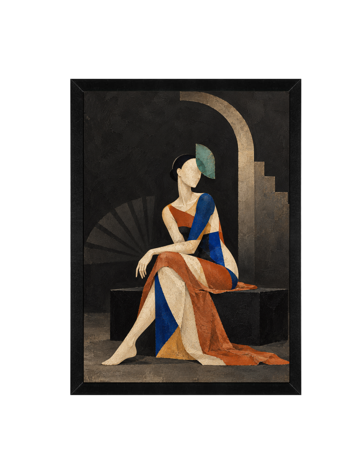 After the Last Guest Wall Art | Surreal Art Deco Print 12x16