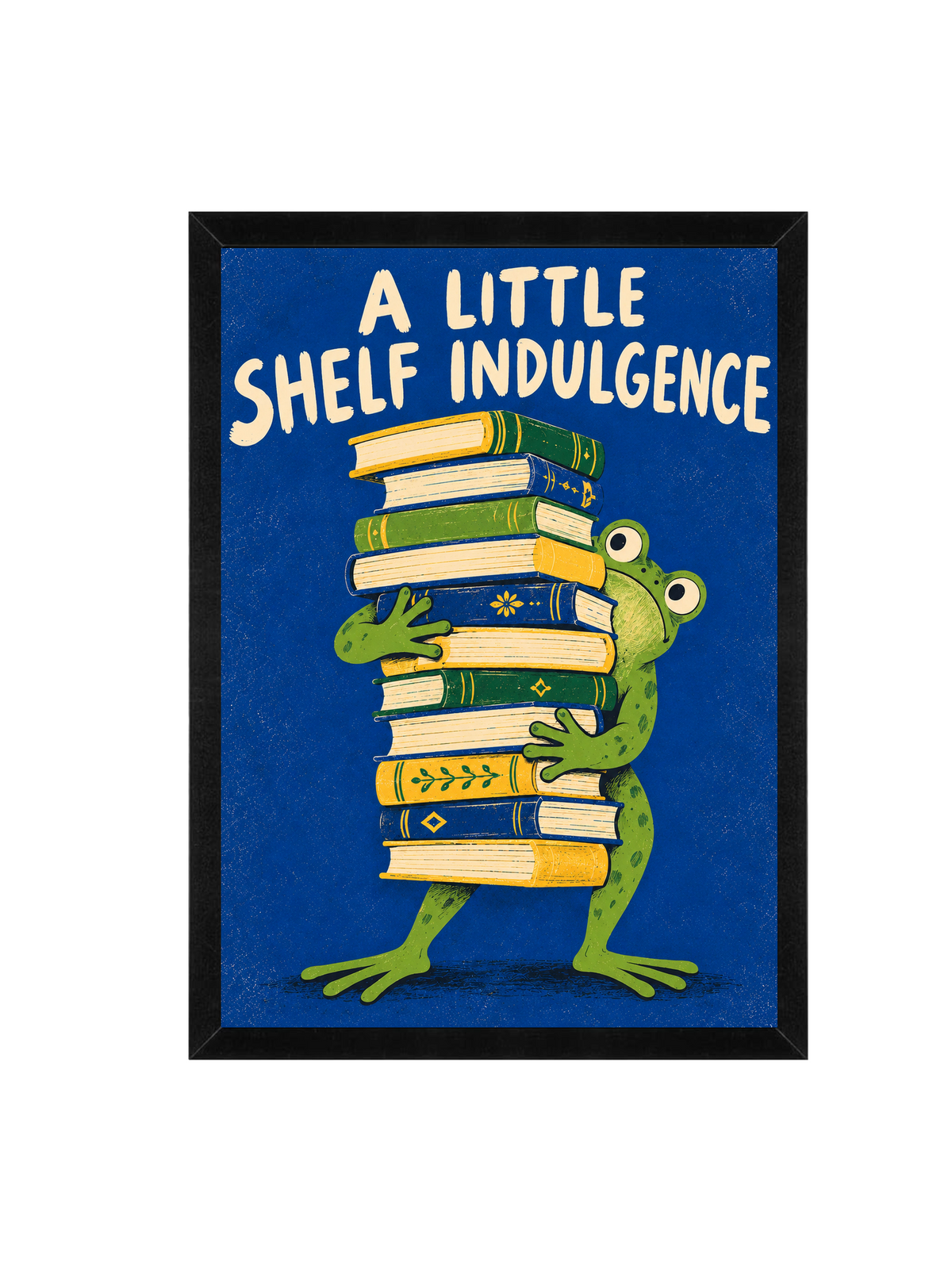 Book Lover Wall Art | A Little Shelf Indulgence Framed Print (12x16)