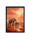 Elephant Wall Art | Savannah Rain Framed Print (12x16)