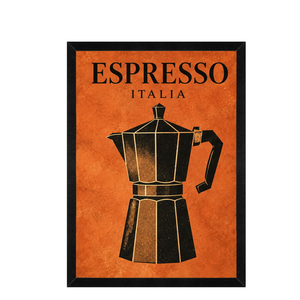 Espresso Italia Framed Wall Art | Italian Coffee Print 30 × 40 cm