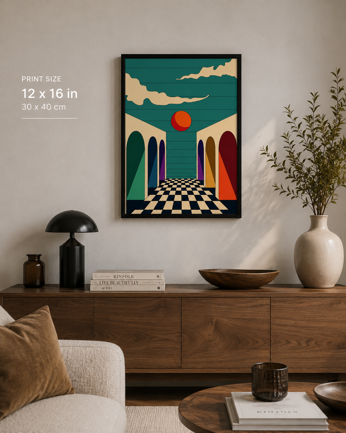 Surreal Archway Wall Art | Contemporary Geometric Art Print