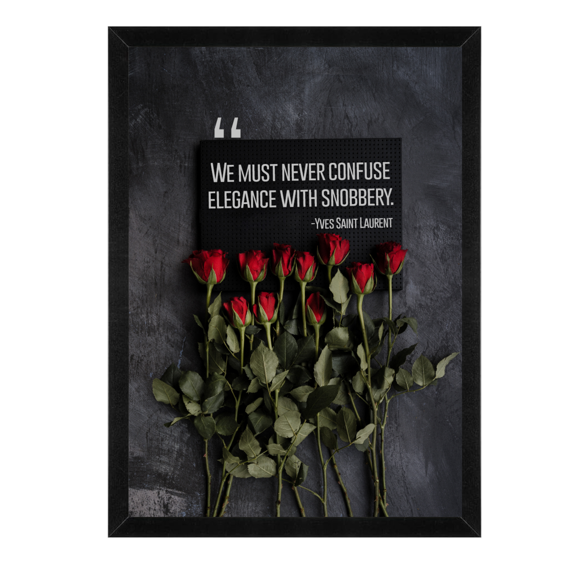 Elegance Quote Wall Art | Timeless Typography Framed Matte Print 12x16