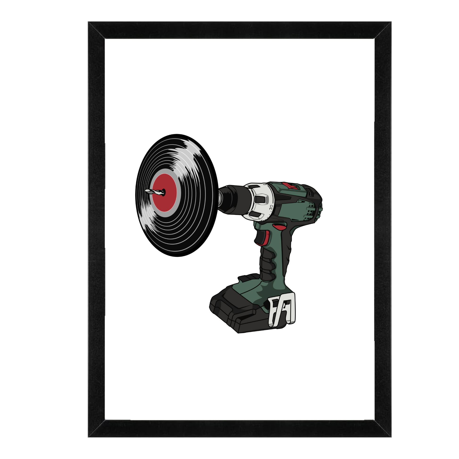 Drill music wall art 12x16" 30x40cm