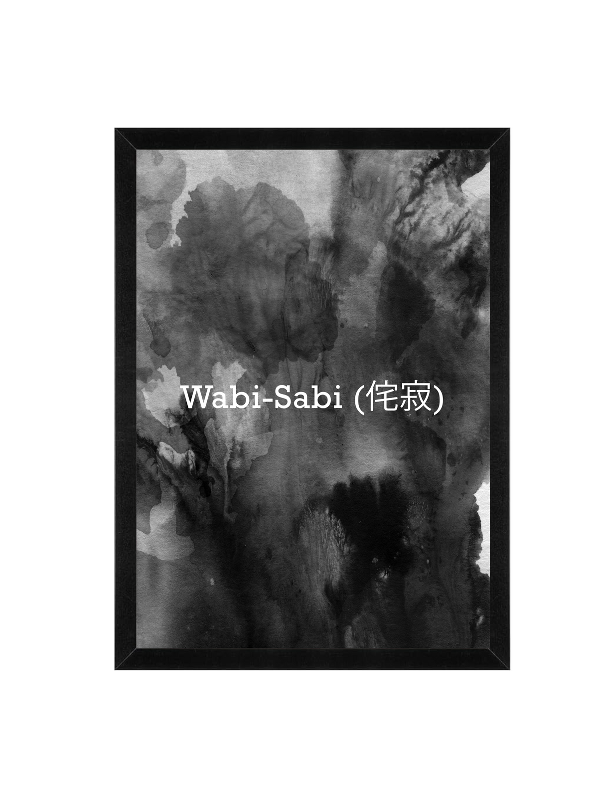 Wabi Sabi Wall Art Frame 12x16 Black