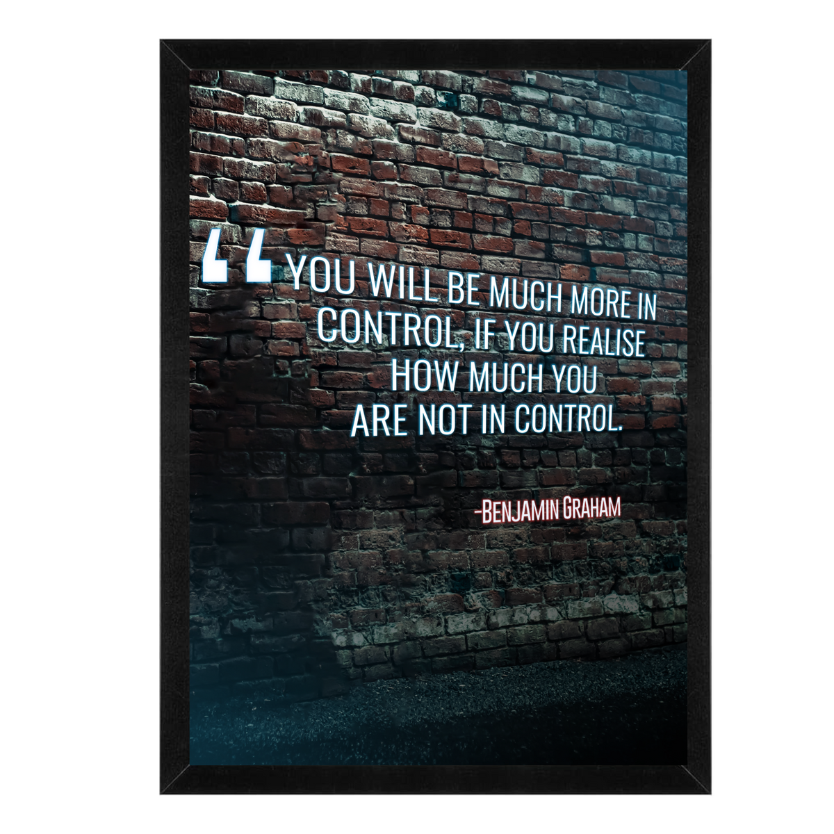 Benjamin Graham Quote Wall Art | Investor Wisdom Framed Matte Print 12x16