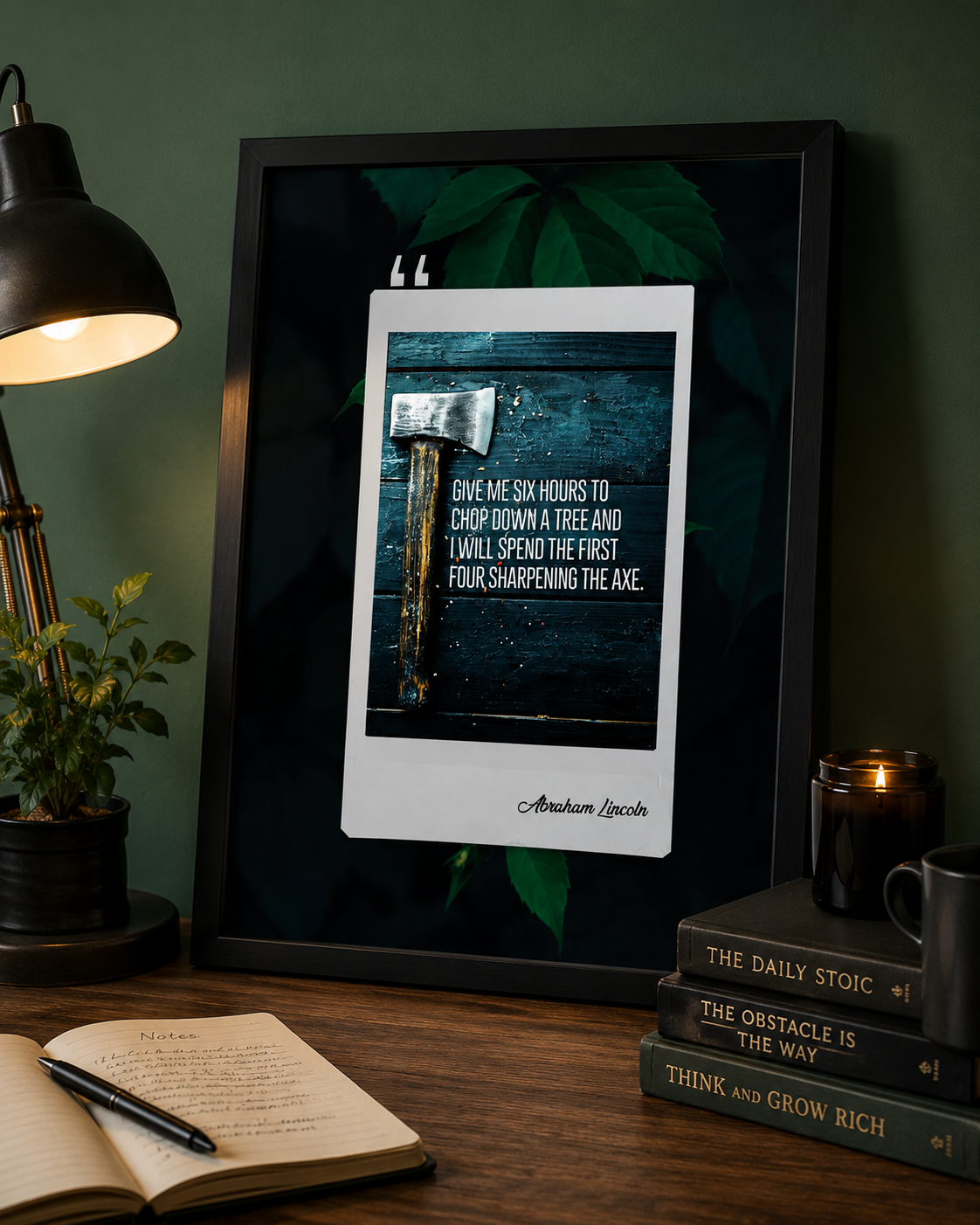 Abraham Lincoln Quote Wall Art | Timeless Wisdom Framed Matte Print 12x16