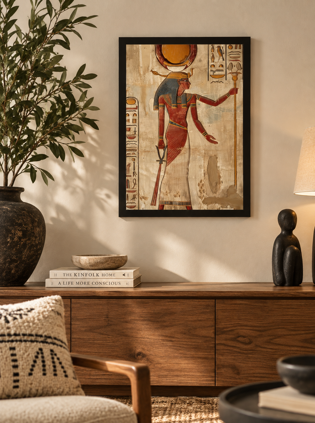 Egyptian Goddess Wall Art | Ancient Egypt Framed Print 12x16