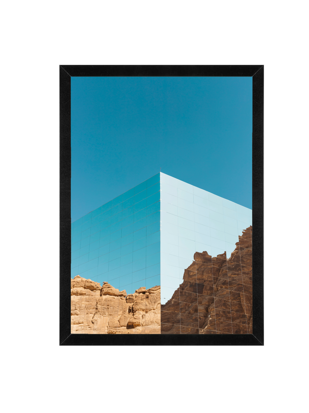 Modern Architectural Framed Wall Art 12 x 16 in (30 x 40 cm) Desert Reflection