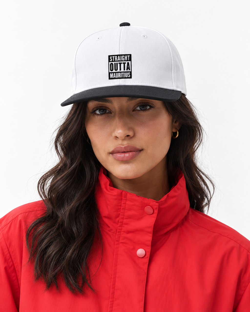 Straight Outta Mauritius Embroidered Snapback Hat