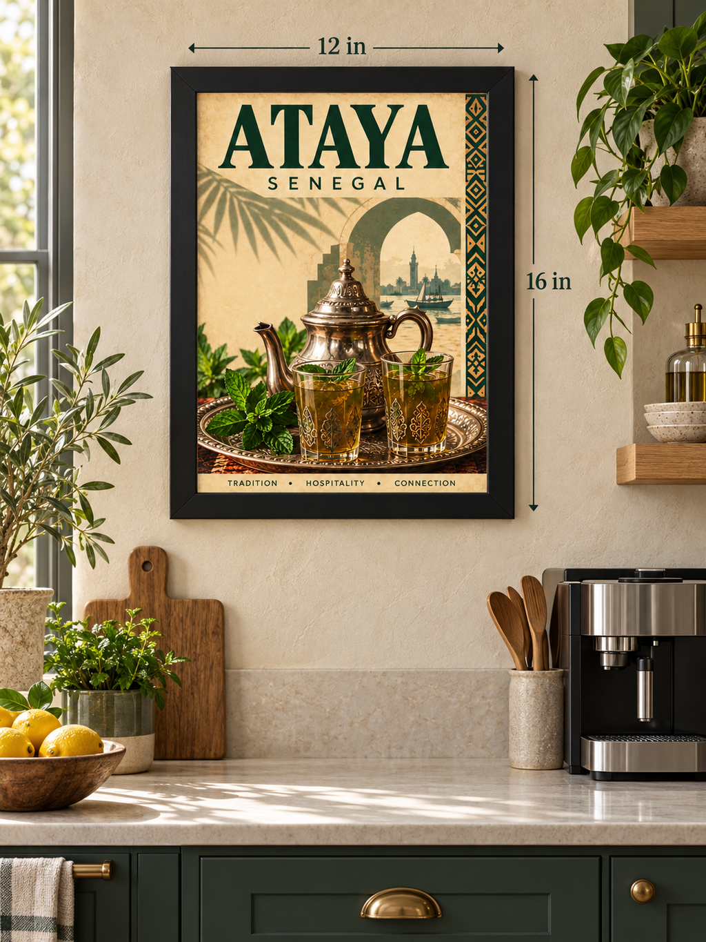 Ataya Senegal Framed Wall Art | West African Tea Print 30 × 40 cm
