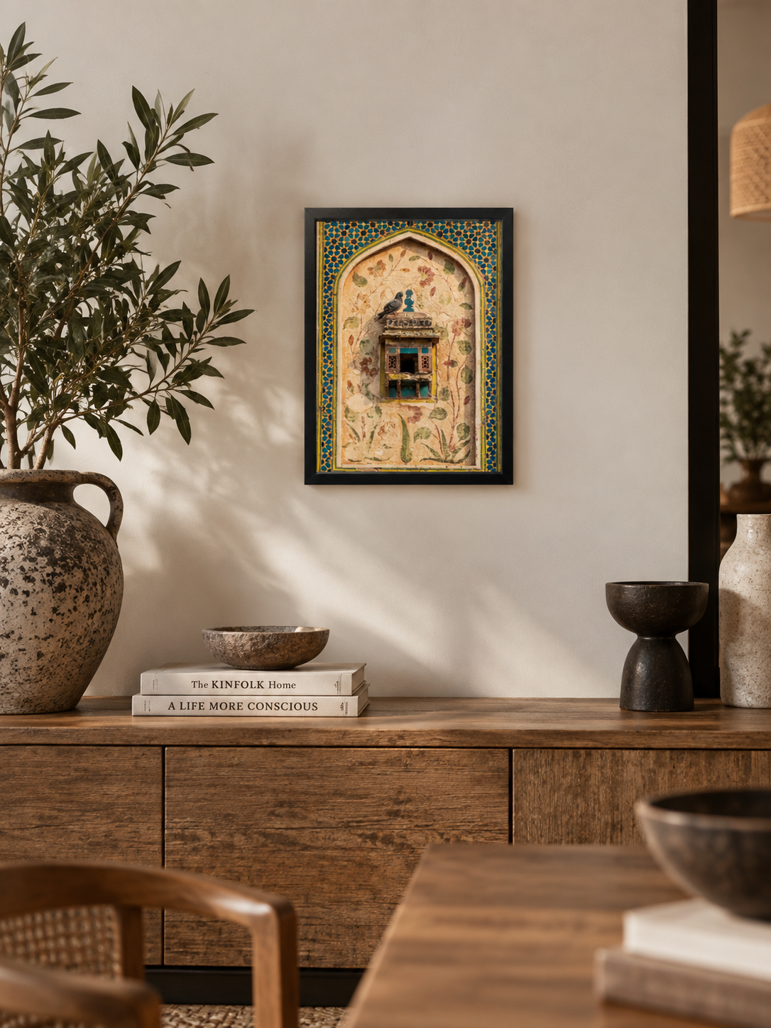 Mughal Window Wall Art | Indian Heritage Framed Print 12x16