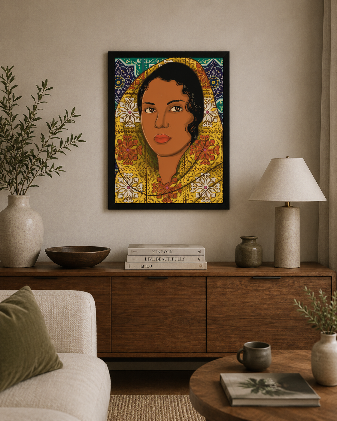 Moroccan Portrait Wall Art | Contemporary Cultural Art Print