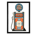 Retro Mini Petrol Pump Wall Art – Bold Motivational Home & Studio Decor 12x16