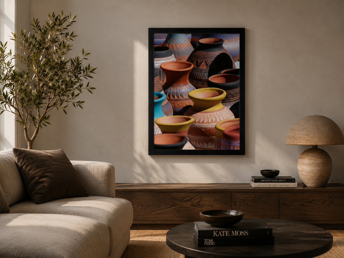 Pottery Wall Art – Ceramic Vase Statement Piece (12x16)