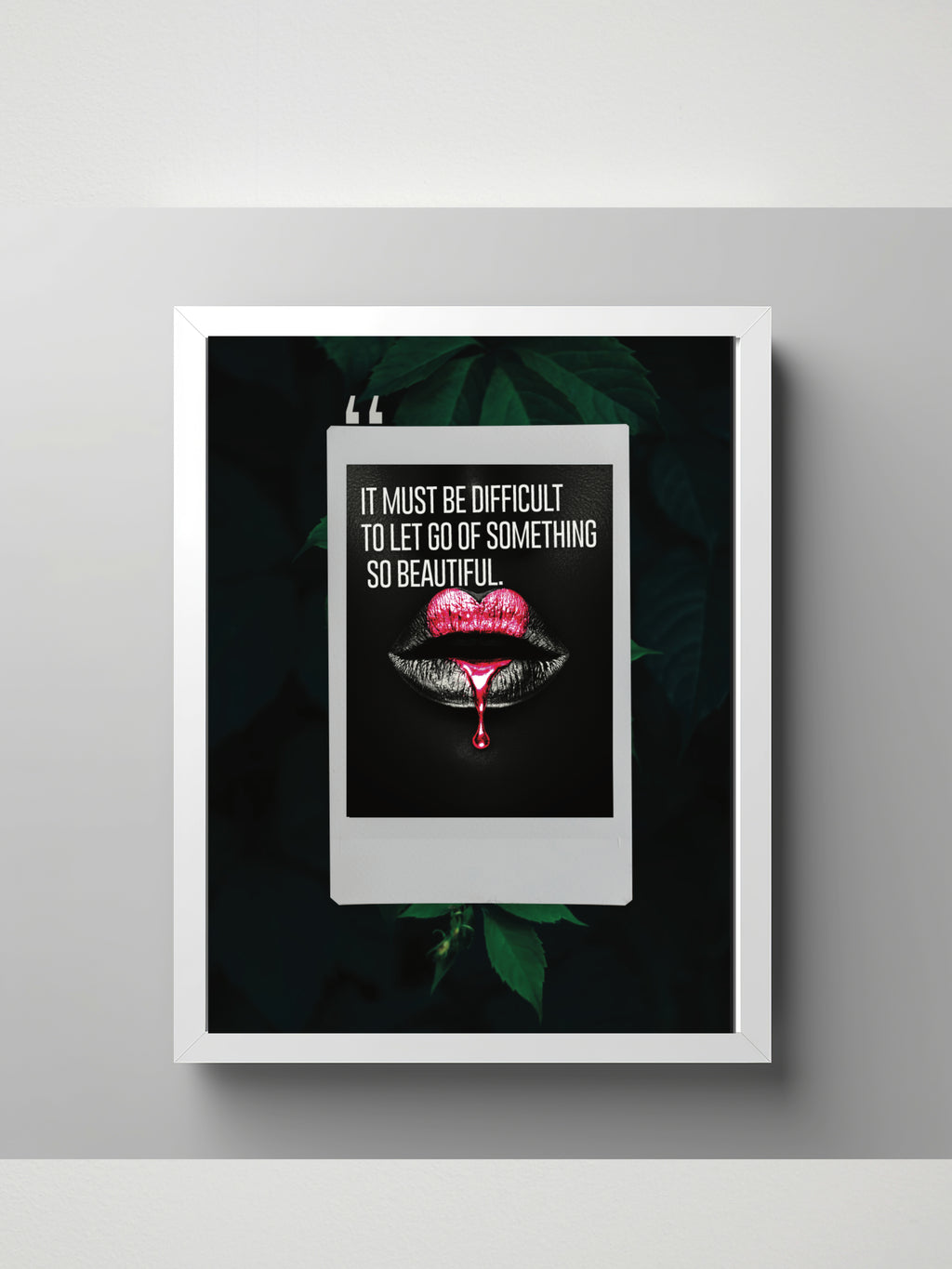 Pretty lips Wall Art Frame 12x16