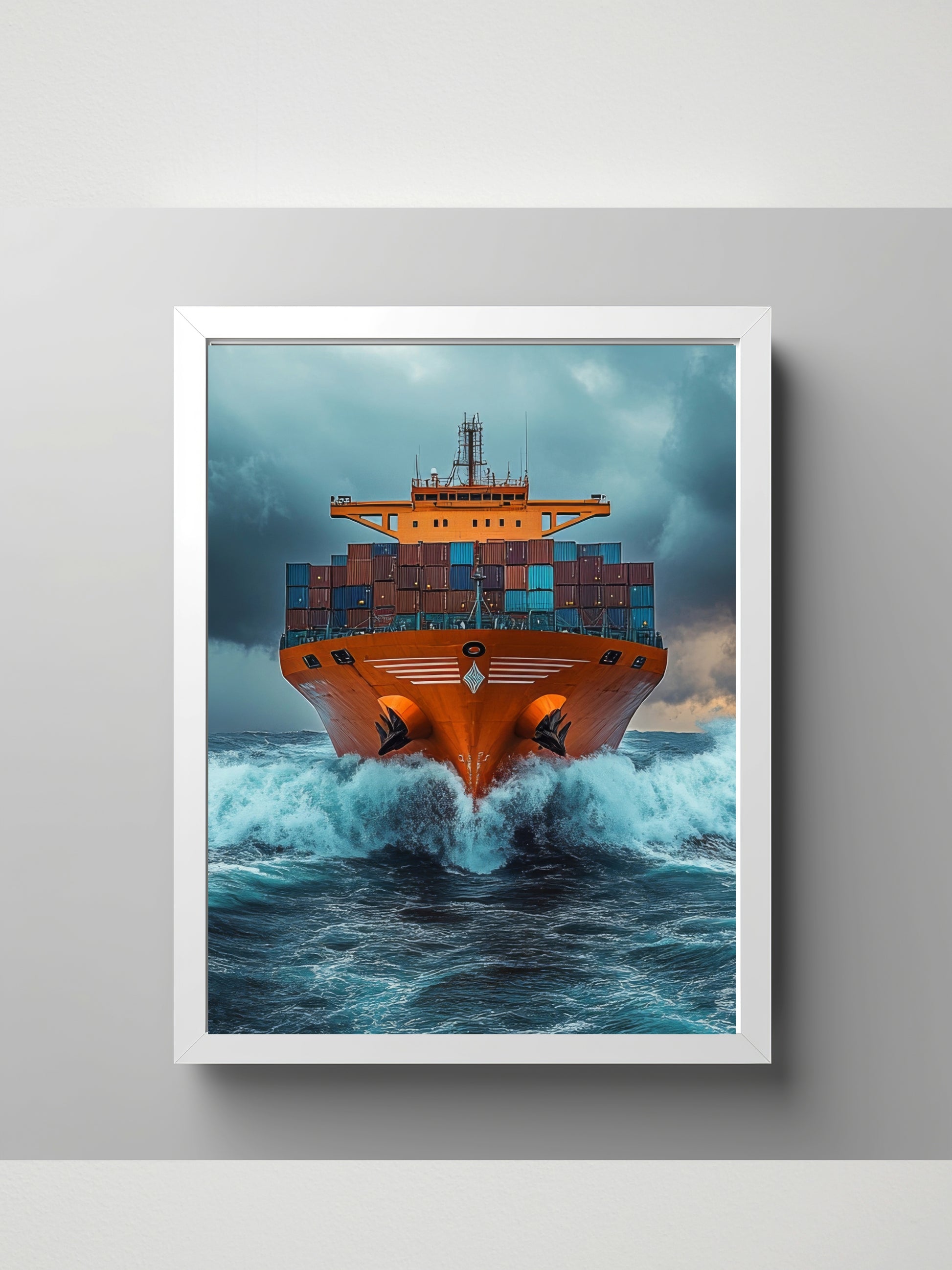 Mighty Ship Prevails Art Frame 12x16