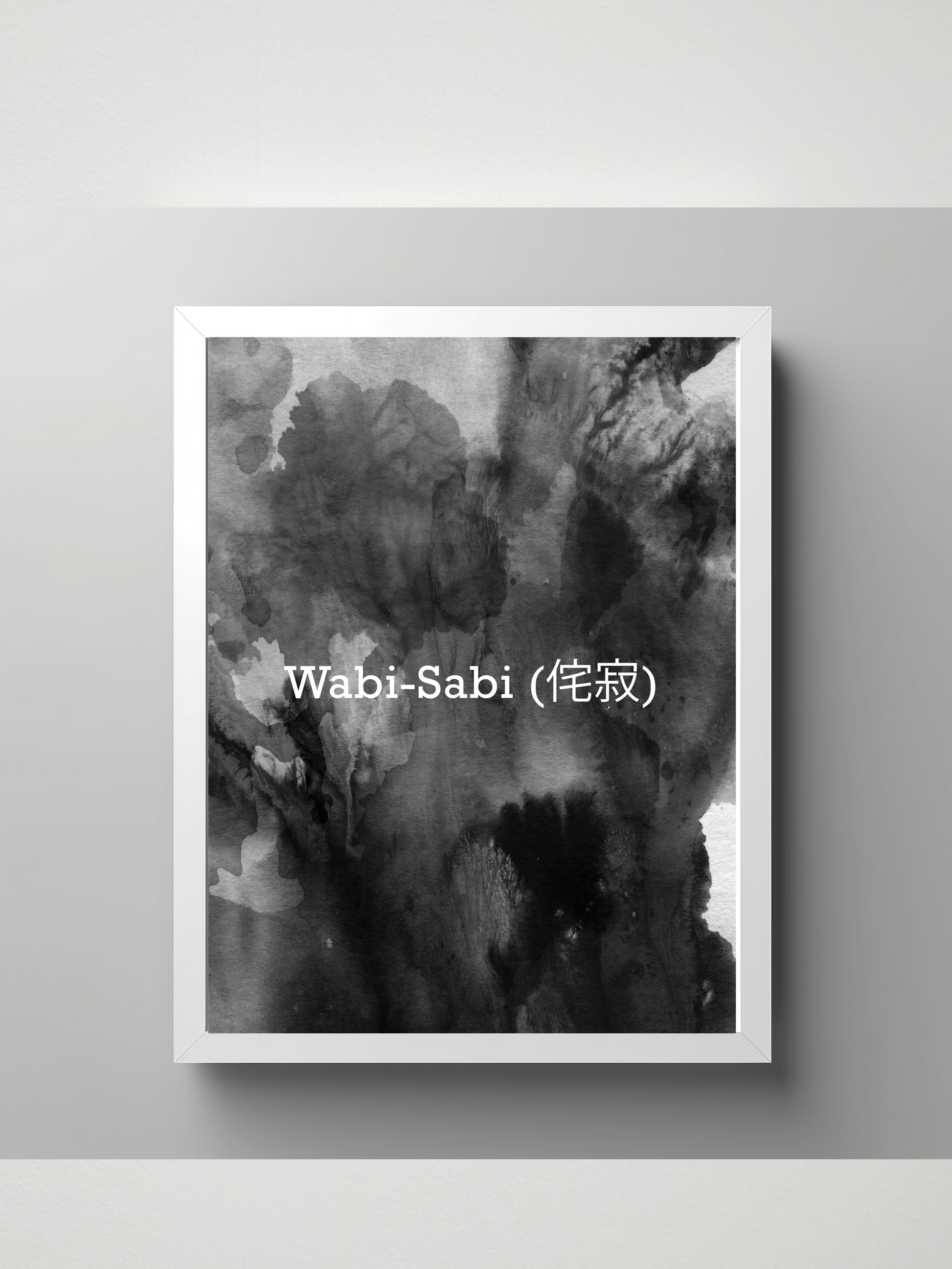 Wabi Sabi Wall Art Frame 12x16 Black