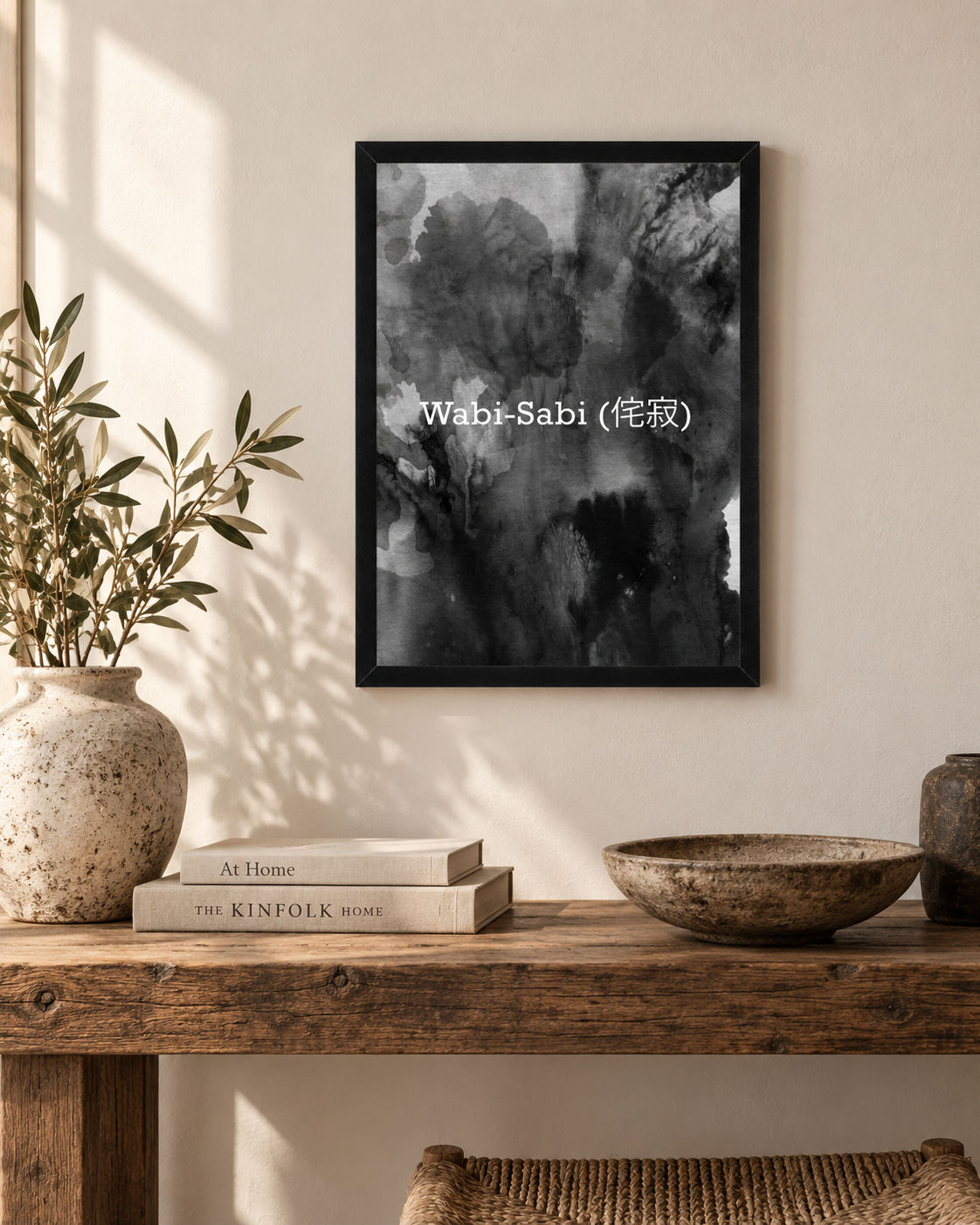 Wabi Sabi Wall Art Print | Black Frame 12x16