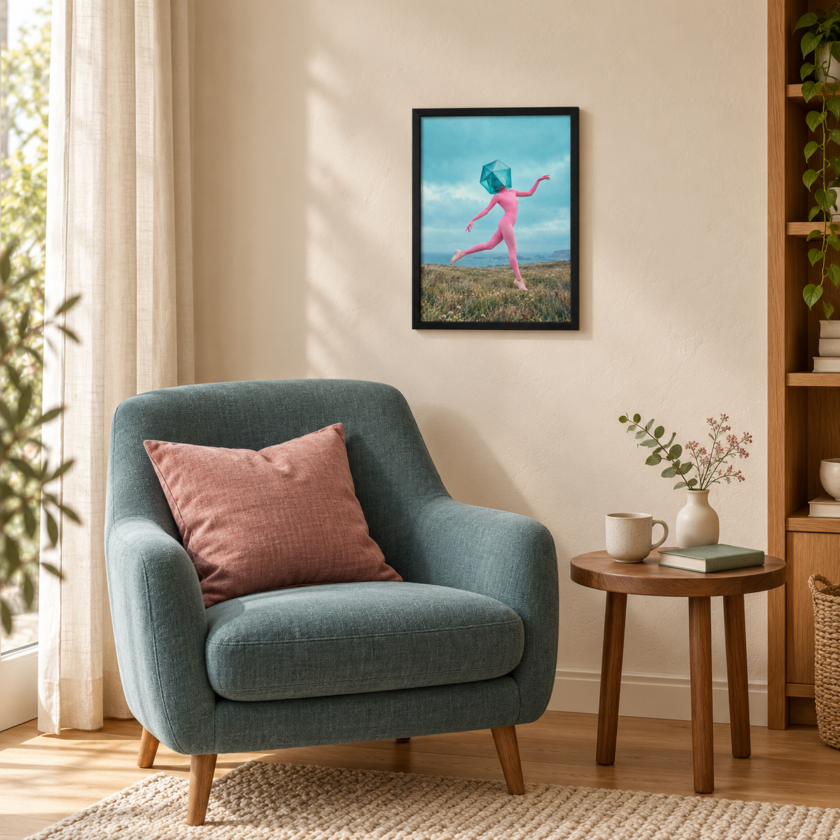 Surreal Prism Wanderer Wall Art | Geometric Art Print (12x16)